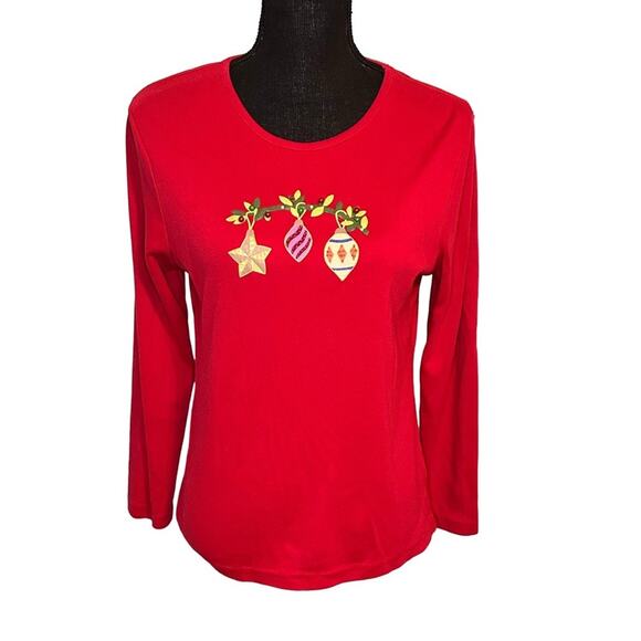 Red Christmas’s Ornament Red Blouse - Picture 1 of 5